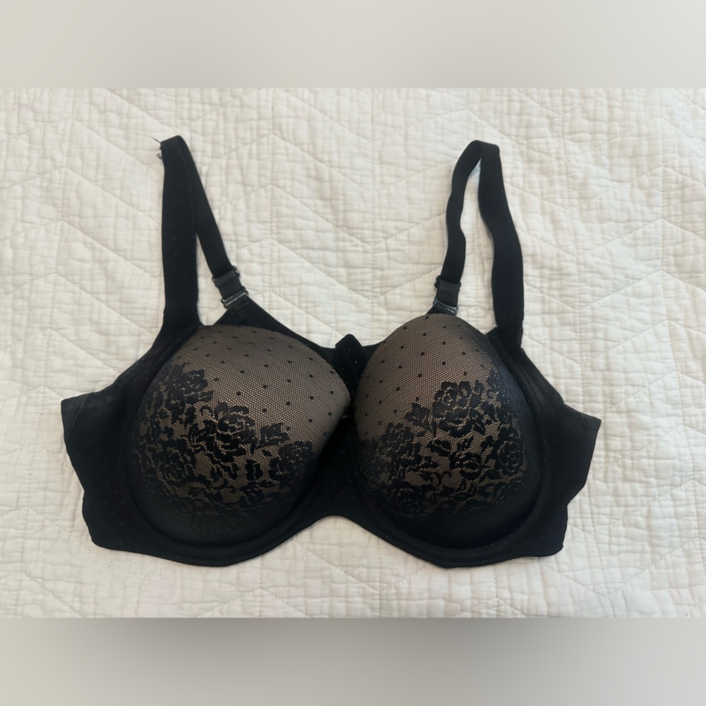 Soma Bra Full Coverage Black Lace Underwire Women's Bra 40DD